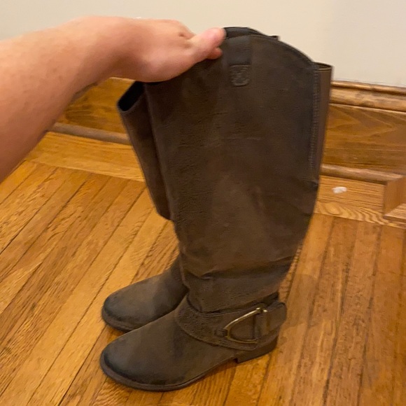 Dark brown knee high boots - Picture 1 of 4